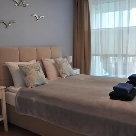 4summer Blue Maris White Blue Sauna & Fitness & Parking 100 Metrow Do Pieknej Szerokiej Piaszczystej Plazy, 100 Meter Zu Einem Schoenen Breiten Sandstrand Apartment